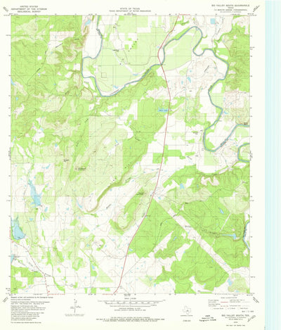 United States Geological Survey Big Valley South, TX (1979, 24000-Scale) digital map