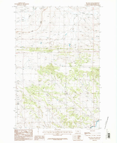 United States Geological Survey Big Wall East, MT (1986, 24000-Scale) digital map
