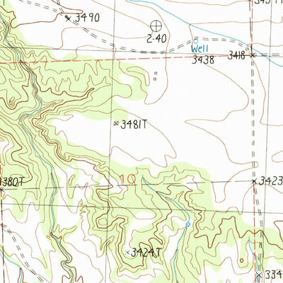 United States Geological Survey Big Wall East, MT (1986, 24000-Scale) digital map