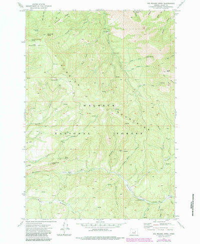 United States Geological Survey Big Weasel Springs, OR (1972, 24000-Scale) digital map