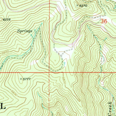 United States Geological Survey Big Weasel Springs, OR (1972, 24000-Scale) digital map