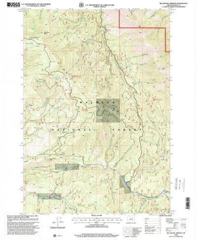 United States Geological Survey Big Weasel Springs, OR (1998, 24000-Scale) digital map