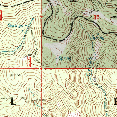 United States Geological Survey Big Weasel Springs, OR (1998, 24000-Scale) digital map