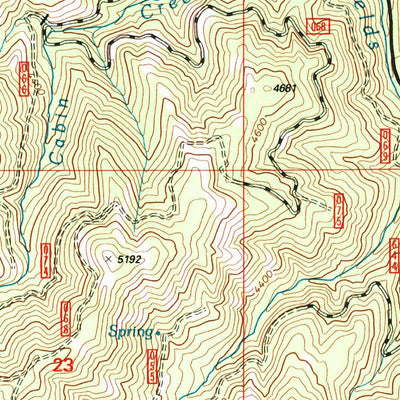 United States Geological Survey Big Weasel Springs, OR (1998, 24000-Scale) digital map