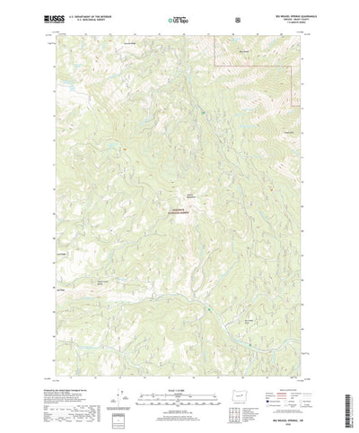 United States Geological Survey Big Weasel Springs, OR (2020, 24000-Scale) digital map