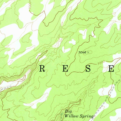 United States Geological Survey Big Willow Spring Canyon, AZ (1972, 24000-Scale) digital map