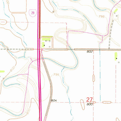 United States Geological Survey Big Woods SW, ND-MN (1966, 24000-Scale) digital map