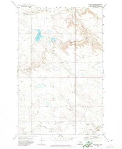 United States Geological Survey Bigby Lake, MT (1971, 24000-Scale) digital map