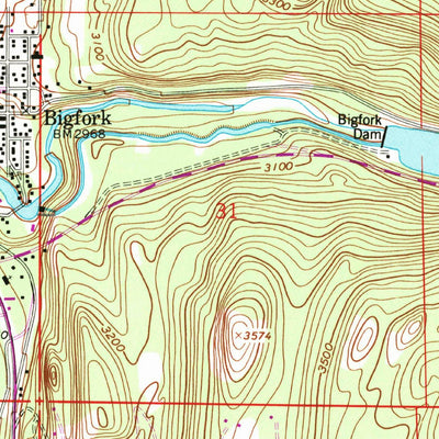 United States Geological Survey Bigfork, MT (1962, 24000-Scale) digital map