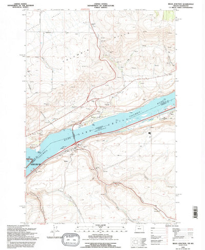 United States Geological Survey Biggs Junction, OR-WA (1994, 24000-Scale) digital map
