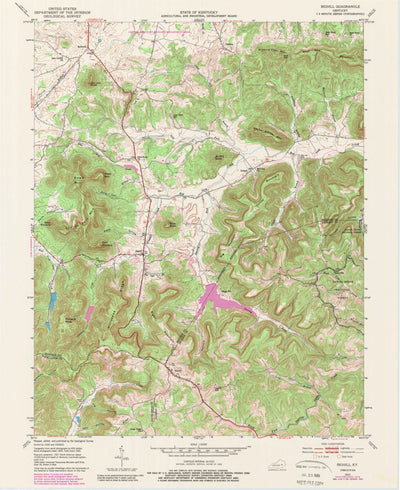 United States Geological Survey Bighill, KY (1952, 24000-Scale) digital map