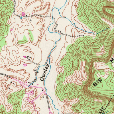 United States Geological Survey Bighill, KY (1952, 24000-Scale) digital map