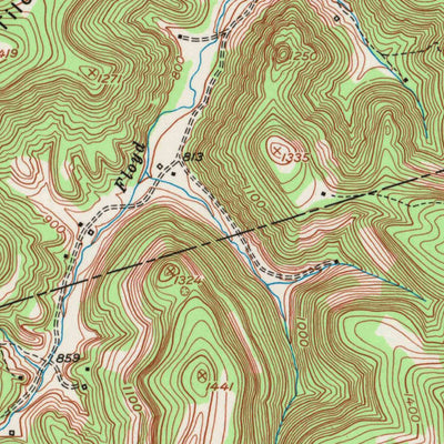 United States Geological Survey Bighill, KY (1952, 24000-Scale) digital map