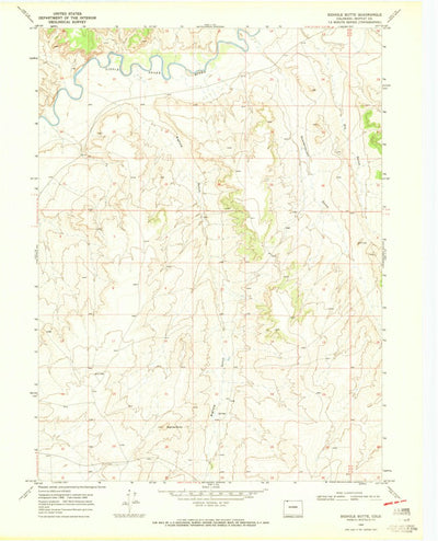 United States Geological Survey Bighole Butte, CO (1969, 24000-Scale) digital map