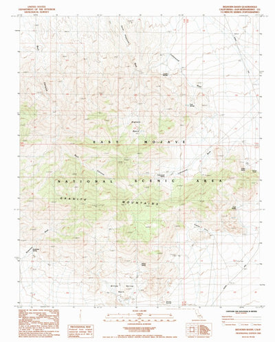 United States Geological Survey Bighorn Basin, CA (1984, 24000-Scale) digital map