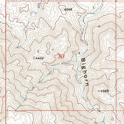 United States Geological Survey Bighorn Canyon, CA (1972, 24000-Scale) digital map