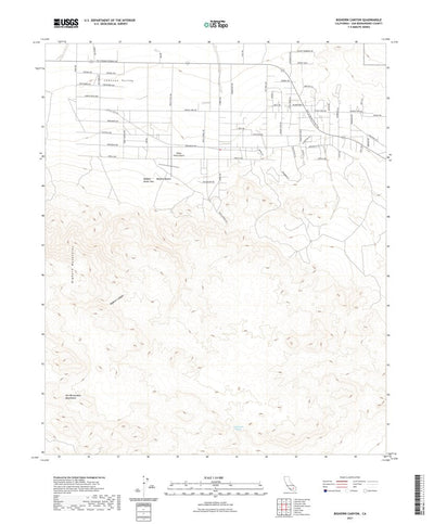 United States Geological Survey Bighorn Canyon, CA (2021, 24000-Scale) digital map