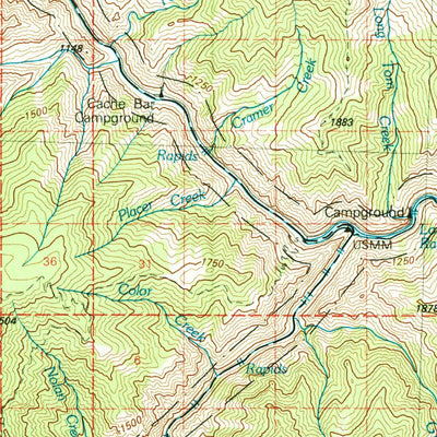 United States Geological Survey Bighorn Crags, ID-MT (1982, 100000-Scale) digital map