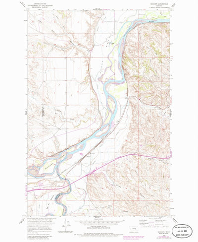 United States Geological Survey Bighorn, MT (1960, 24000-Scale) digital map