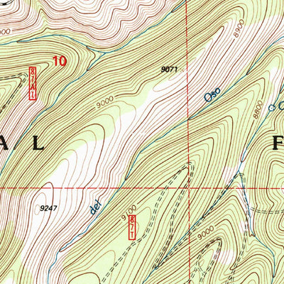 United States Geological Survey Bighorn Peak, NM-CO (1995, 24000-Scale) digital map