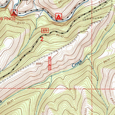 United States Geological Survey Bighorn Peak, NM-CO (1995, 24000-Scale) digital map