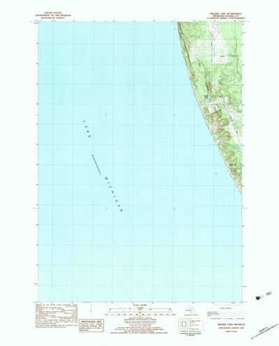 United States Geological Survey Bigsbie Lake, MI (1983, 25000-Scale) digital map