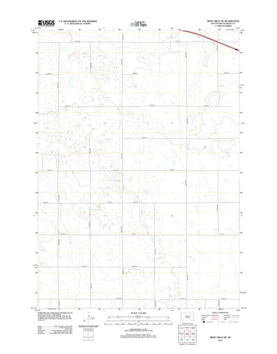 United States Geological Survey Bijou Hills NE, SD (2012, 24000-Scale) digital map