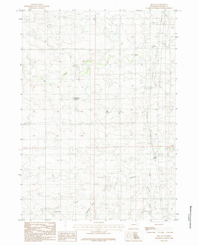 United States Geological Survey Bill SE, WY (1984, 24000-Scale) digital map