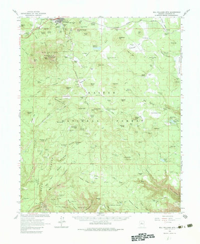 United States Geological Survey Bill Williams Mountain, AZ (1962, 62500-Scale) digital map