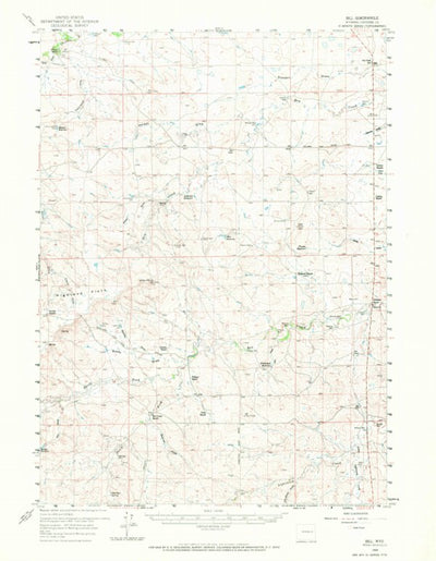 United States Geological Survey Bill, WY (1959, 62500-Scale) digital map