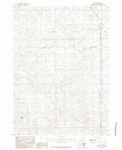 United States Geological Survey Bill, WY (1984, 24000-Scale) digital map