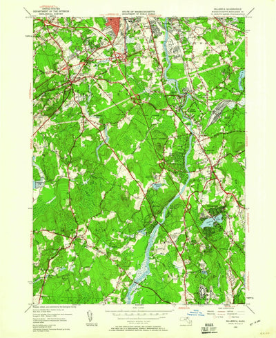 United States Geological Survey Billerica, MA (1950, 24000-Scale) digital map