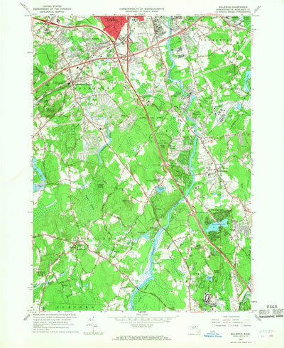 United States Geological Survey Billerica, MA (1965, 24000-Scale) digital map