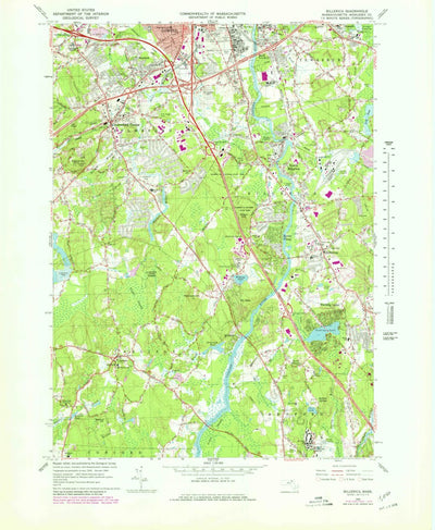 United States Geological Survey Billerica, MA (1965, 25000-Scale) digital map