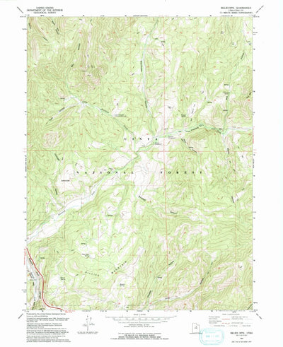 United States Geological Survey Billies Mountain, UT (1994, 24000-Scale) digital map