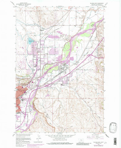 United States Geological Survey Billings East, MT (1956, 24000-Scale) digital map