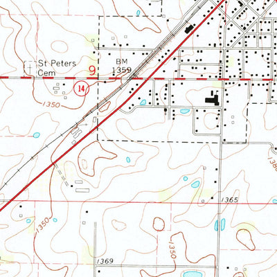 United States Geological Survey Billings, MO (1969, 24000-Scale) digital map