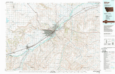 United States Geological Survey Billings, MT (1989, 100000-Scale) digital map