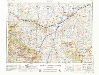 United States Geological Survey Billings, MT-WY (1954, 250000-Scale) digital map