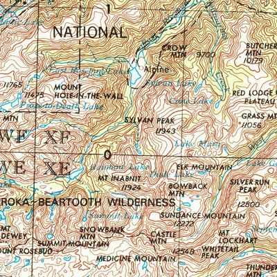 United States Geological Survey Billings, MT-WY (1954, 250000-Scale) digital map