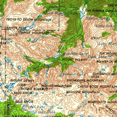 United States Geological Survey Billings, MT-WY (1958, 250000-Scale) digital map