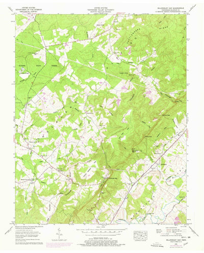 United States Geological Survey Billingsley Gap, TN (1956, 24000-Scale) digital map