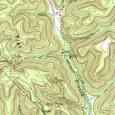 United States Geological Survey Billows, KY (1952, 24000-Scale) digital map
