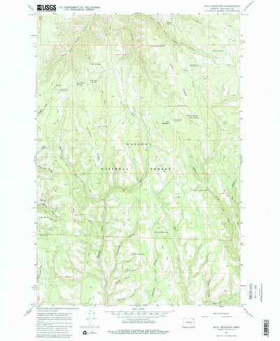 United States Geological Survey Billy Meadows, OR (1967, 24000-Scale) digital map
