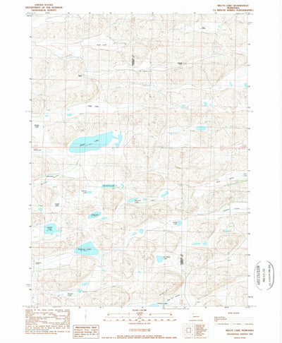 United States Geological Survey Billys Lake, NE (1989, 24000-Scale) digital map