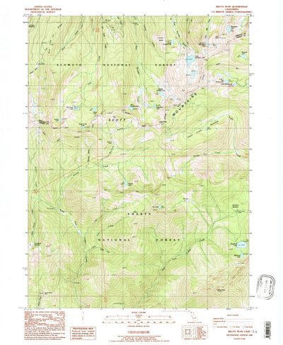 United States Geological Survey Billys Peak, CA (1986, 24000-Scale) digital map