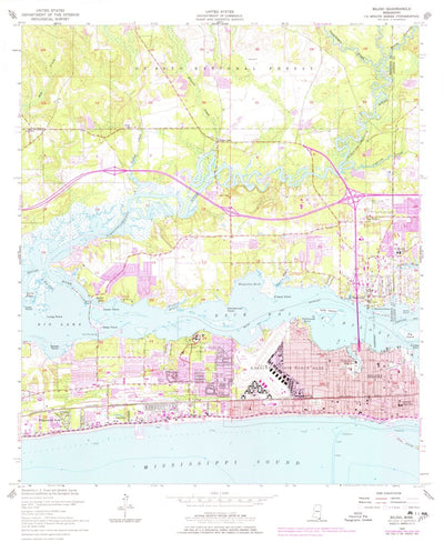 United States Geological Survey Biloxi, MS (1954, 24000-Scale) digital map