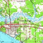 United States Geological Survey Biloxi, MS (1954, 62500-Scale) digital map