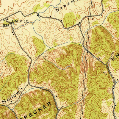 United States Geological Survey Binfield, TN (1941, 24000-Scale) digital map