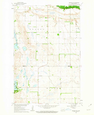 United States Geological Survey Binford NE, ND (1961, 24000-Scale) digital map